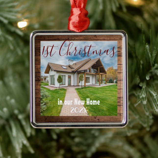 Adorno Metálico 1.ᵉʳ año en nuestro nuevo hogar - Año - Personaliz (Árbol)