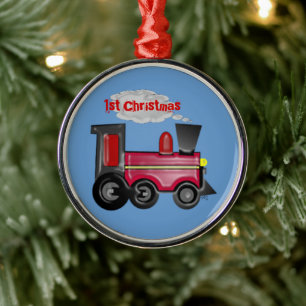 Adorno Metálico 1.ᵉʳ Tren 3D para Navidades