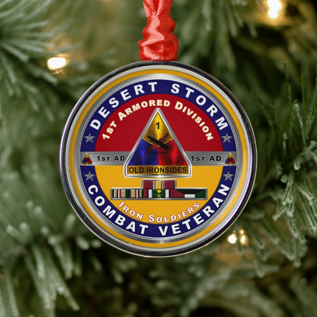 Adorno Metálico 1.ᵉʳ veterano de tormenta del desierto (Árbol)