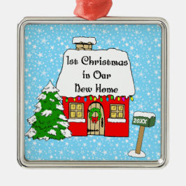 Adorno Metálico 1r Navidad en nuestro nuevo hogar