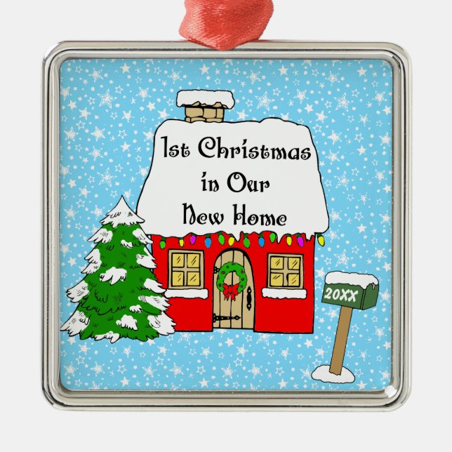 Adorno Metálico 1r Navidad en nuestro nuevo hogar (Frente)