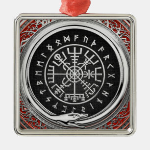 Adorno Metálico [200] Vegvisir - Viking Silver Magic Runic Compass