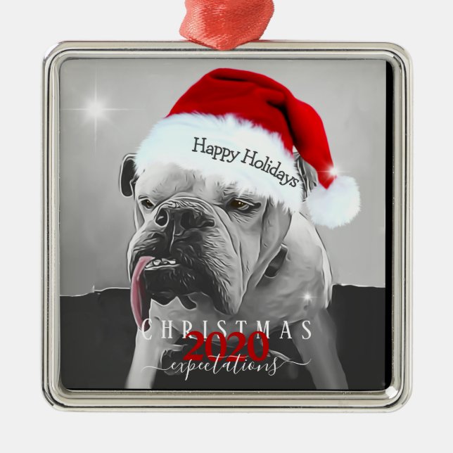 Adorno Metálico 2020 expectativas de los Navidades, Huey en Santa  (Frente)