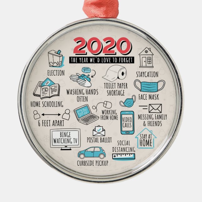 Adorno Metálico 2020, Nos Encantaría Olvidar La Conmemoración (Frente)