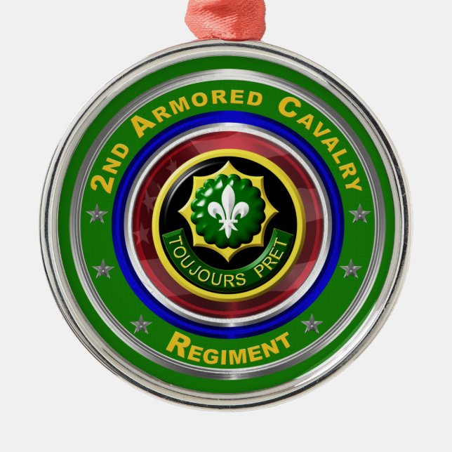 Adorno Metálico 2.º Navidad de Caballería Armado (Frente)