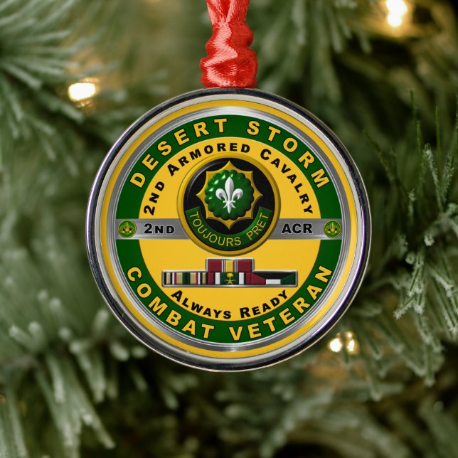 Adorno Metálico 2.º veterano de tormenta del desierto de caballerí (Árbol)