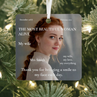 Adorno Metálico 2 Personalizado fotográfico de la mujer más bella