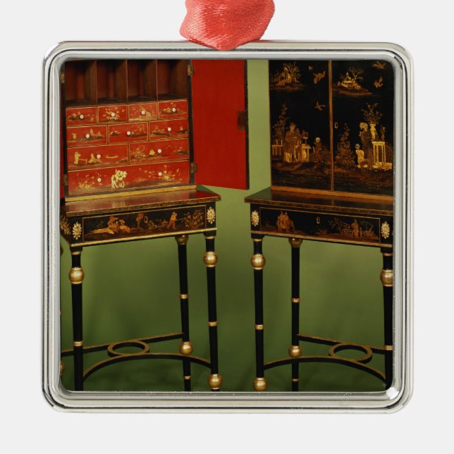 Adorno Metálico 32: Dos gabinetes del Chinoiserie, c.1770 (Frente)