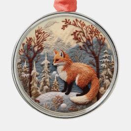 Adorno Metálico 3.ᵉʳ Fox Woodland Chirstmas Animal