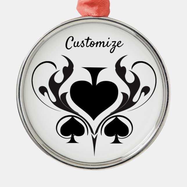 Adorno Metálico 3 Black Spades Tribal Thunder_Cove (Frente)