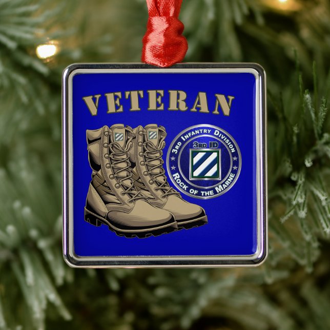 Adorno Metálico 3rd ID Infantry Division Christmas (Árbol)