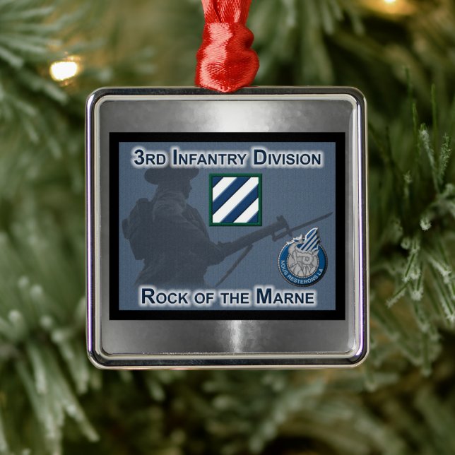 Adorno Metálico 3rd ID Infantry Division Christmas (Árbol)