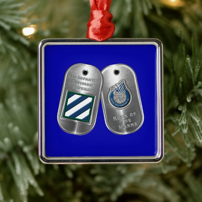 Adorno Metálico 3rd ID Infantry Division Christmas (Árbol)