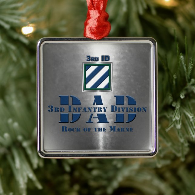 Adorno Metálico 3rd ID Infantry Division DAD Christmas (Árbol)