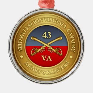 Adorno Metálico 43.º batallón, Virginia Cavalry (Rangers de Mosb