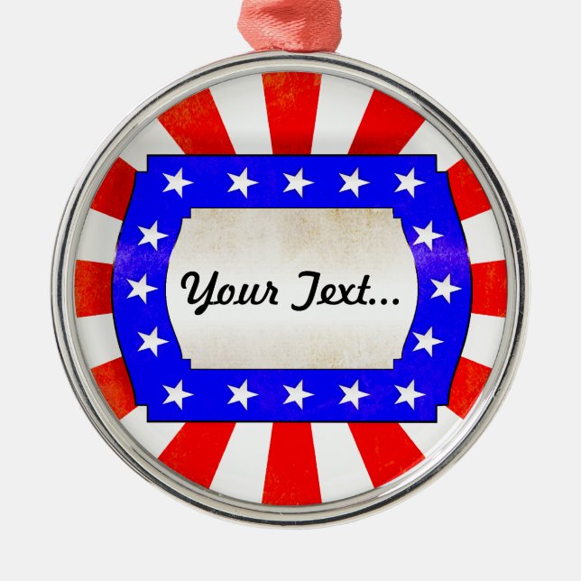 Adorno Metálico 4 de julio Día de la Independencia (Frente)