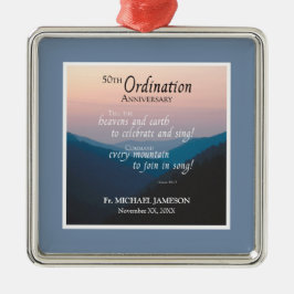 Adorno Metálico 50° Aniversario de la Ordenación Felicitaciones