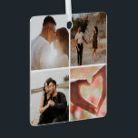 Adorno Metálico 5 Collage Personalizado de fotos personalizado<br><div class="desc">Crear un Collage de fotos Personalizado único personalizado 5 ornamento de fotos de Ricaso</div>