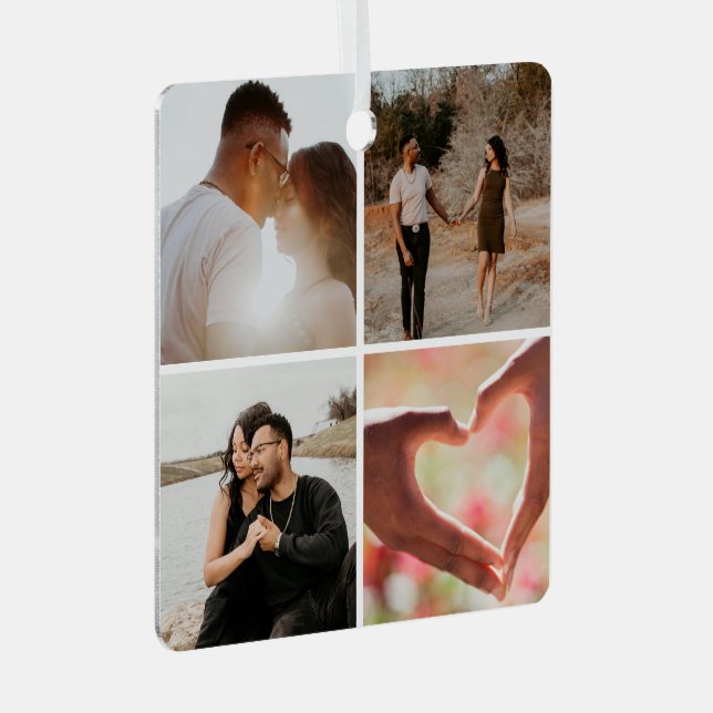 Adorno Metálico 5 Collage Personalizado de fotos personalizado (Anverso Derecho)