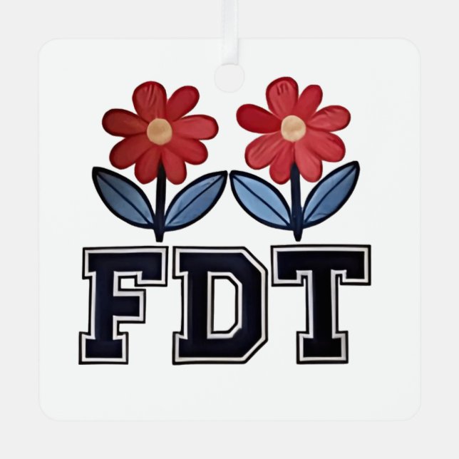 Adorno Metálico 8647 Sutil Anti Trump Anti MAGA 86 47 Floral Boho (Anverso)