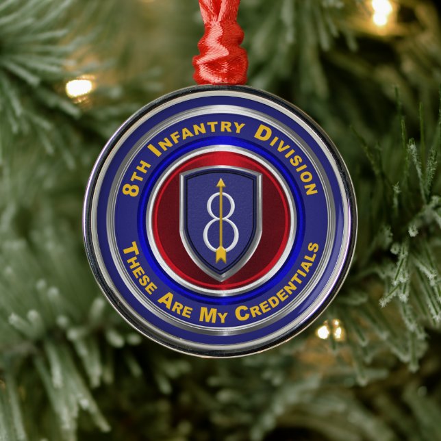 Adorno Metálico 8.ª División de Infantería Navidades Keepsake (Árbol)