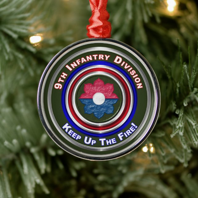 Adorno Metálico 9.ª División de Infantería Navidades Keepsake (Árbol)
