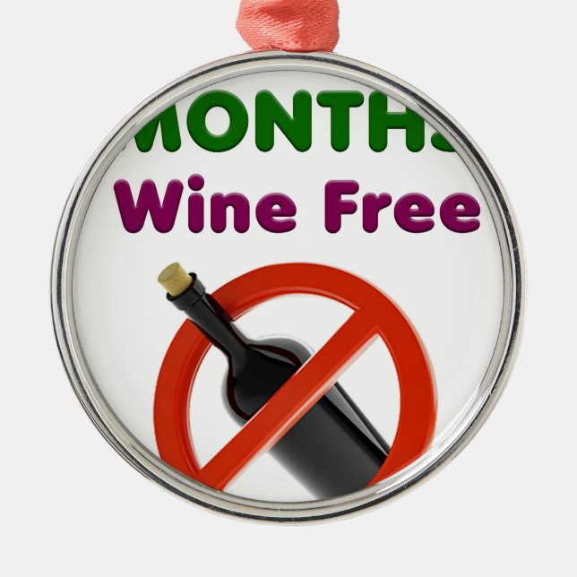 Adorno Metálico 9 meses sin vino, mujer embarazada, bebé embarazad (Frente)