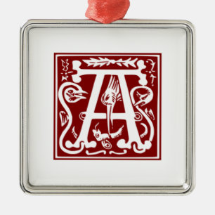 Adorno Metálico A - Alfabeto ornamental