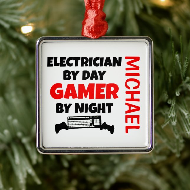 Adorno Metálico A los electricistas les encanta jugar al PERSONALI (Árbol)