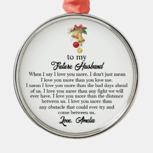 Adorno Metálico A mi futuro esposo, futuro esposo, de esposa