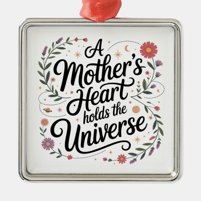 Adorno Metálico A Mother's Heart Holds The Universe (Frente)