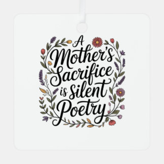Adorno Metálico A Mother's Sacrifice Is Silent Poetry