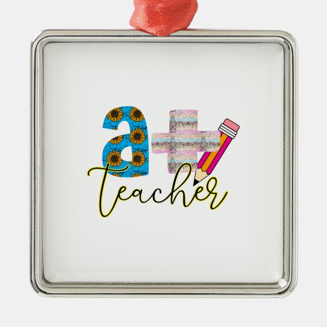 Adorno Metálico A Plus Teacher (Frente)