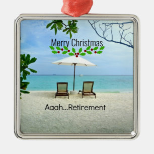 Adorno Metálico Aaah... ¡jubilaciones y Feliz Navidad!