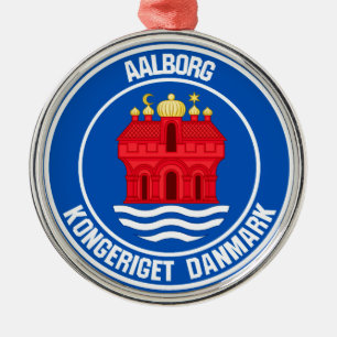 Adorno Metálico Aalborg Round Emblem