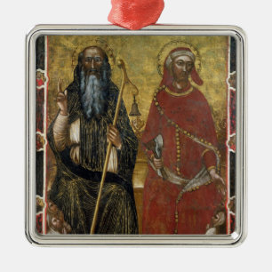 Adorno Metálico Abad y Eligius - proceso pintado de San Antonio
