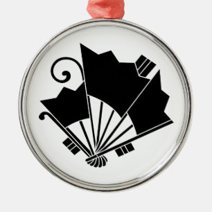 Adorno Metálico abanicos en forma de mariposa (Ohgi cho)