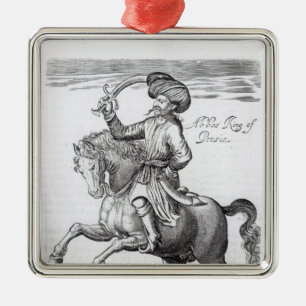 Adorno Metálico Abbas, rey de Persia