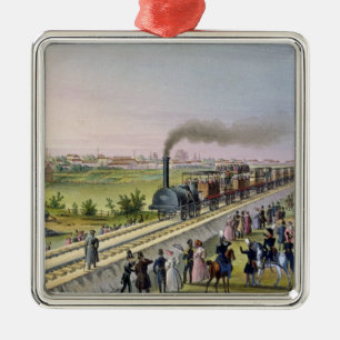 Adorno Metálico Abertura de la primera línea ferroviaria