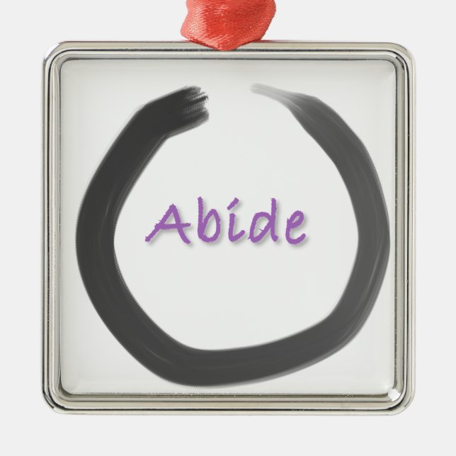 Adorno Metálico Abide Zen Buddhist Enso Circle (Frente)