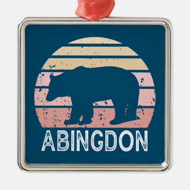 Adorno Metálico Abingdon Virginia Retro Bear (Frente)