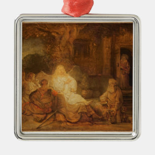 Adorno Metálico Abraham recibe los tres ángeles, 1646 (aceite en