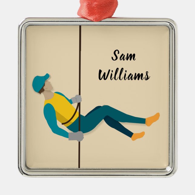 Adorno Metálico Abseiling (Frente)