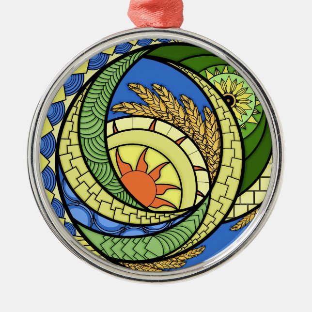 Adorno Metálico Abstracción. Imprimir lienzo estirado en ucraniano (Frente)