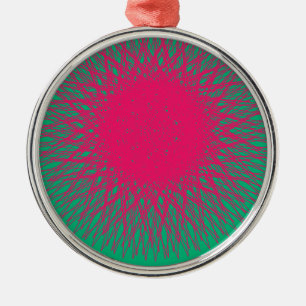Adorno Metálico abstracto rosa