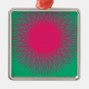 Adorno Metálico abstracto rosa