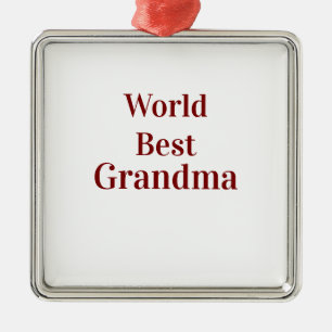 Adorno Metálico Abuela abuela abuelos mejor del mundo rosa n
