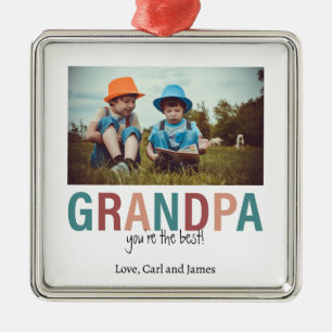 Adorno Metálico Abuelo, eres el mejor Personalizado fotográfico mo