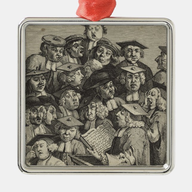 Adorno Metálico Académicos en una conferencia (por William Hogarth (Frente)