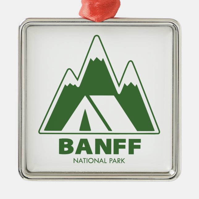 Adorno Metálico Acampada del Parque Nacional Banff (Frente)